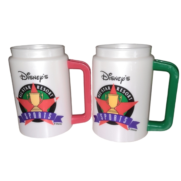 (2) Vintage Disney’s All-Star SPORTS Resort Souvenir Mugs Cups Coca-Cola 12 oz. - Picture 1 of 4